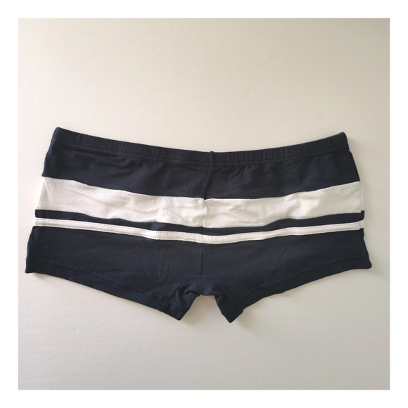Men's brief short in navy color with ancho print - Picture 3 of 3